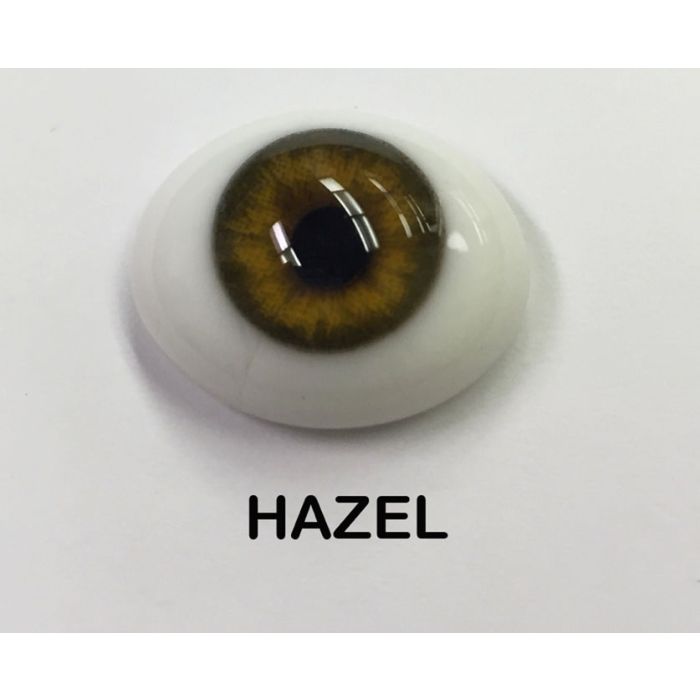 Pabol 20 MM pabol Glass Eyes Hazel Oval Flatback for reborns 